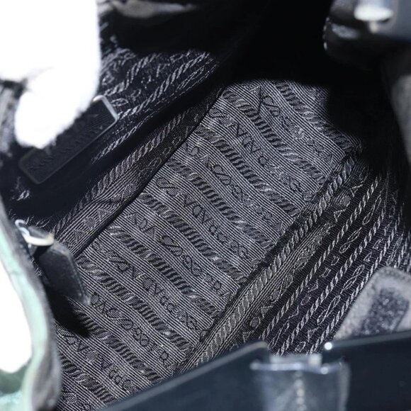 PRADA Quilted Chain Shoulder Bag Nylon plastic Green Auth - Picture 13 of 16